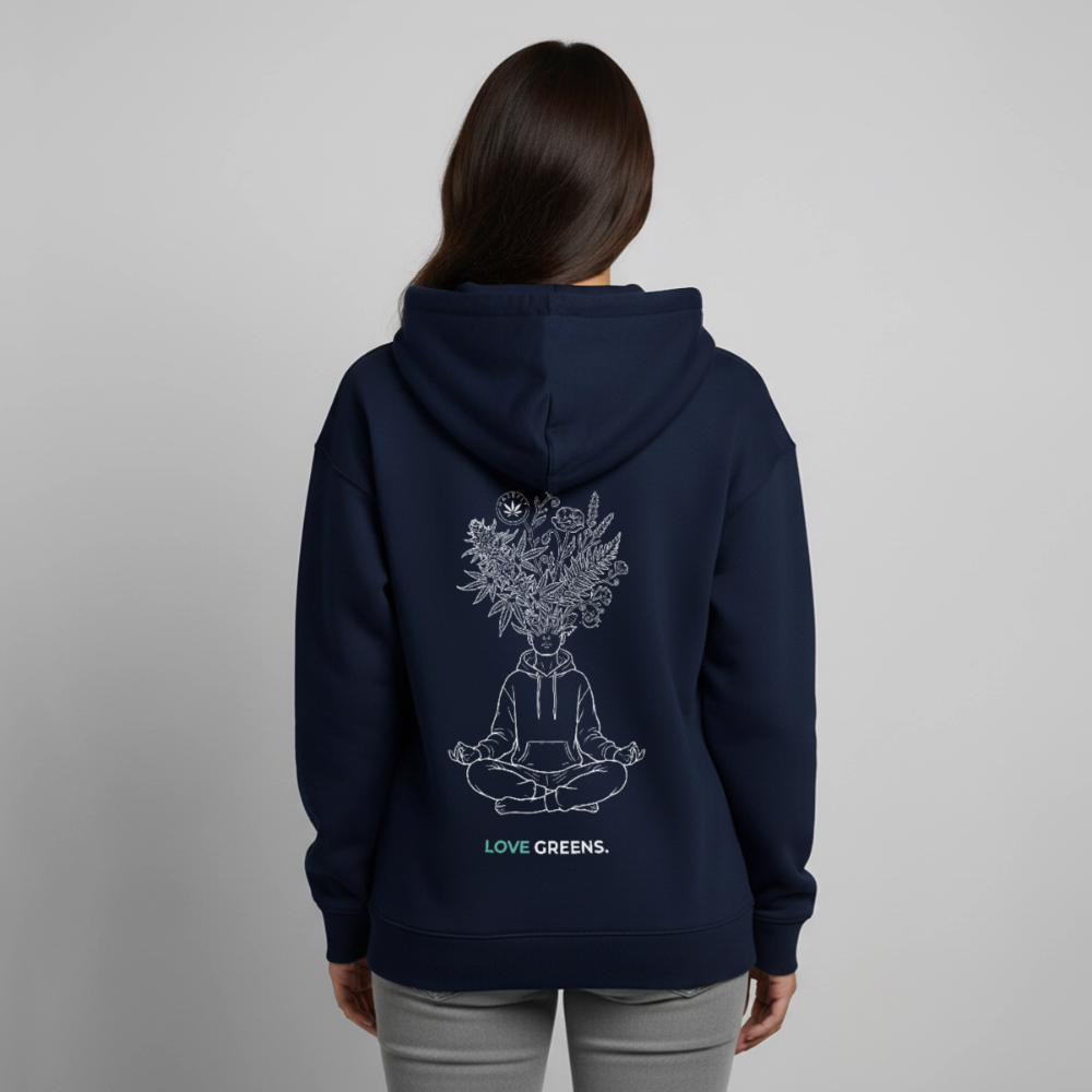 LOVE GREENS Oversized Unisex Bio-Hoodie - Navy