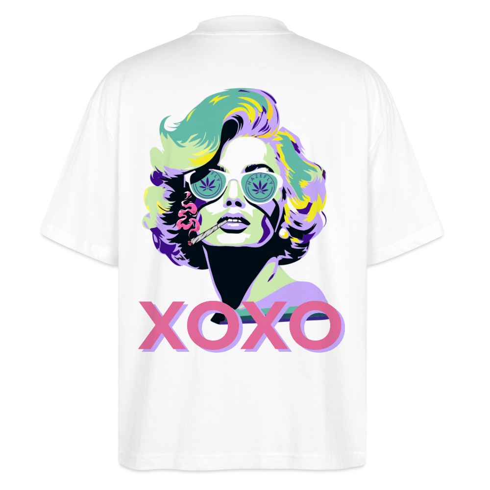 MARYLIN XOXO Oversized Unisex Bio T-Shirt - Weiß