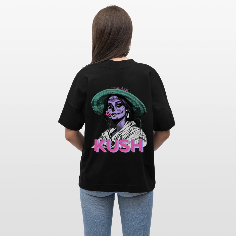 LA CATRINA KUSH Oversized Unisex Bio T-Shirt - Schwarz
