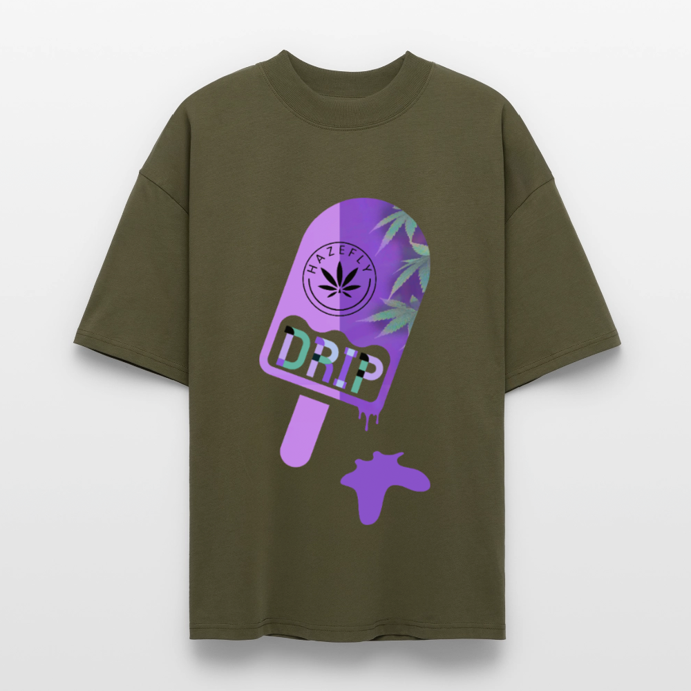 ICE CREAM Oversized Unisex Bio T-Shirt - Khaki