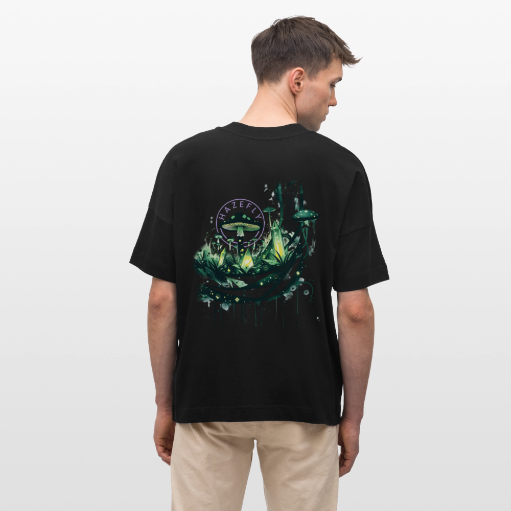 GLOW GARDEN Oversized Unisex Bio T-Shirt - Schwarz