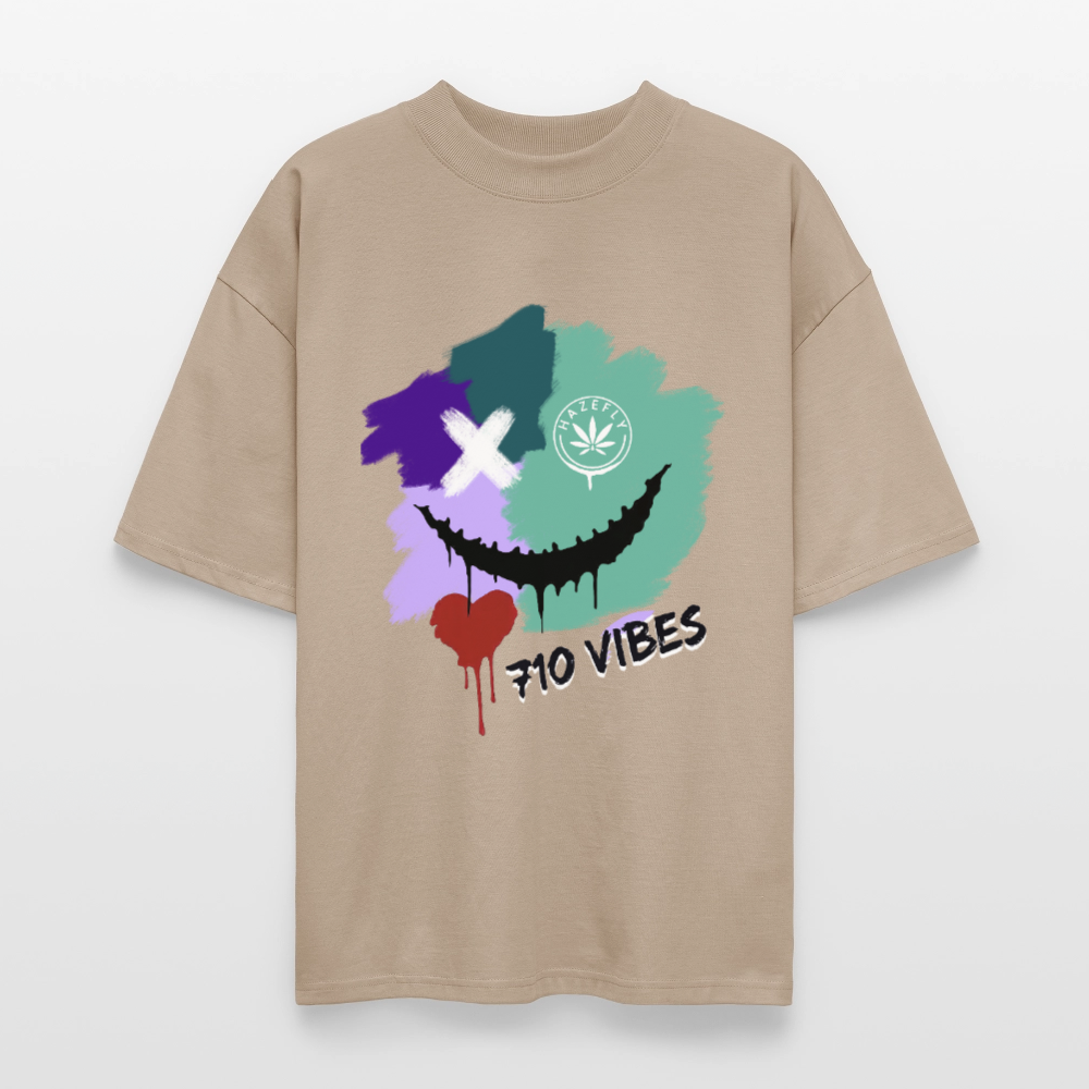 710 VIBES Oversized Unisex Bio T-Shirt - Steingrau