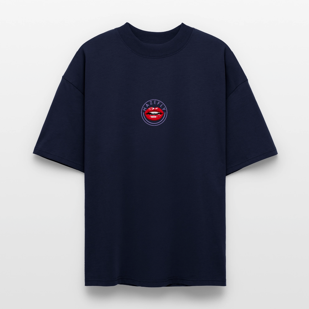 420 CLIQUE 2.0. Oversized Unisex Bio T-Shirt - Navy
