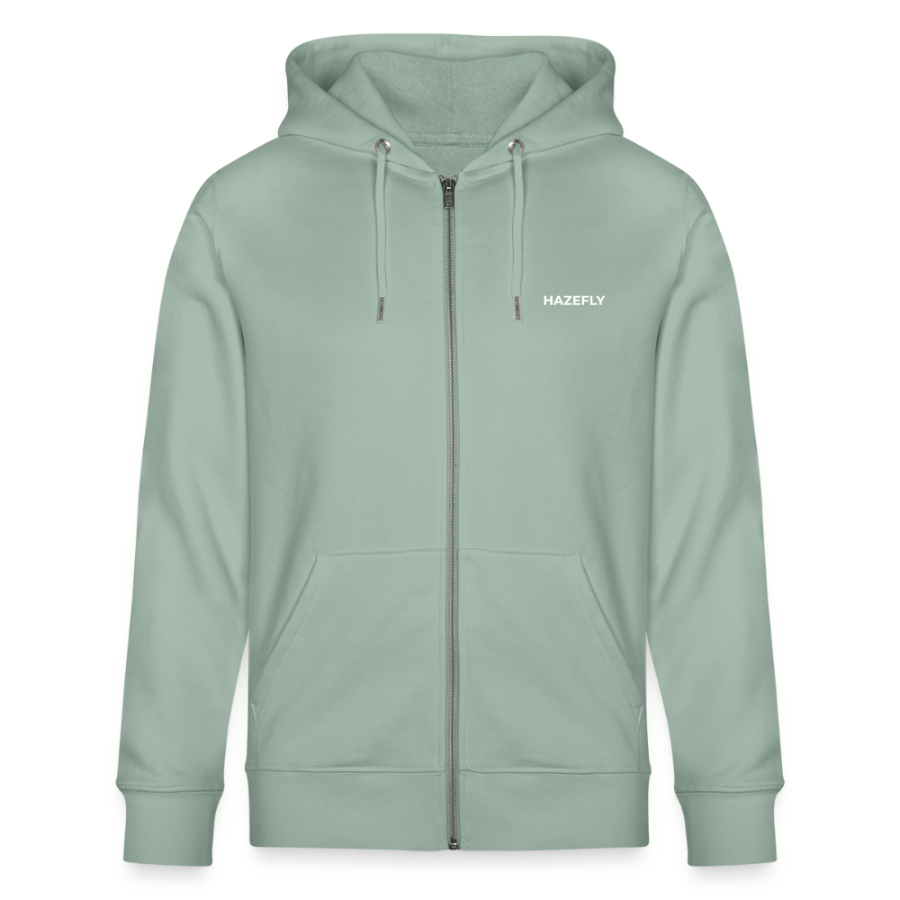 HF SIGNATURE Unisex Bio-Kapuzenjacke - Helles Graugrün