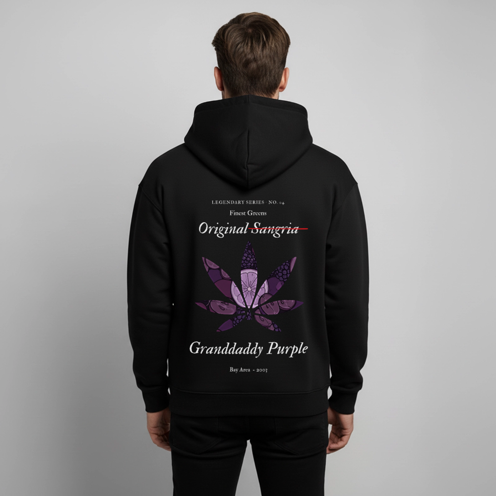 TRUE GRAPE Oversized Unisex Bio-Hoodie - Schwarz