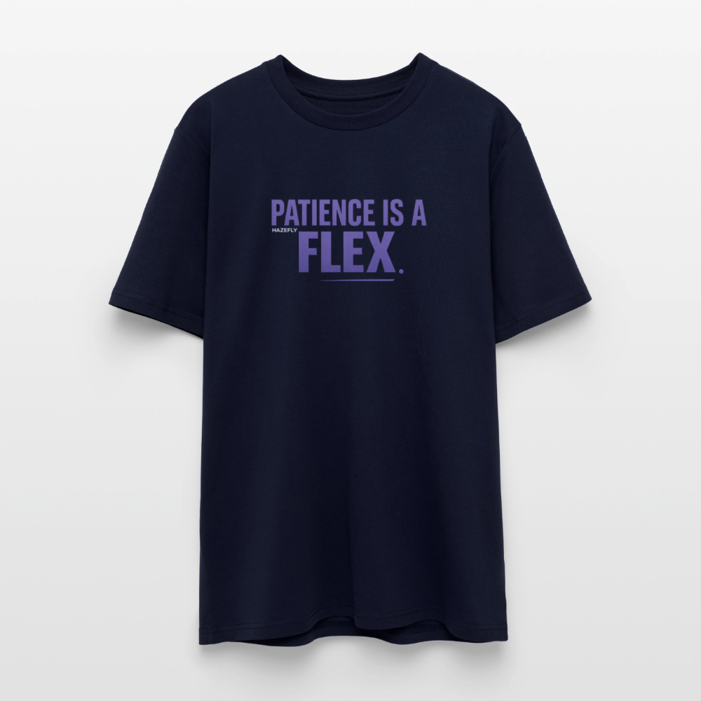 PATIENCE IS A FLEX Unisex Bio-T-Shirt - Navy