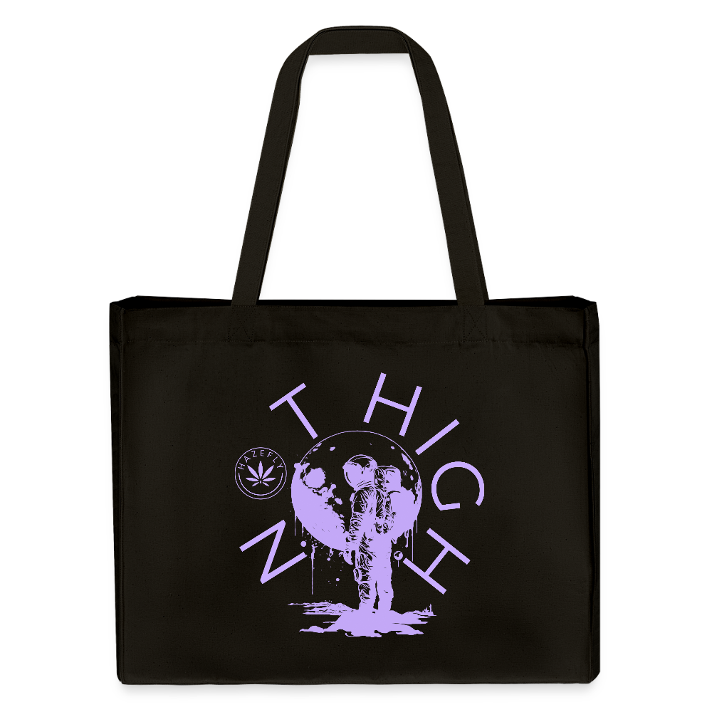 NOT HIGH recycelter Shopping Bag - Schwarz