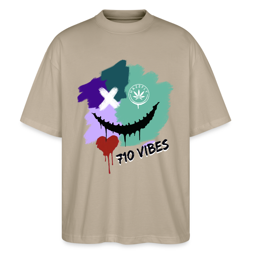 710 VIBES Oversized Unisex Bio T-Shirt - Steingrau
