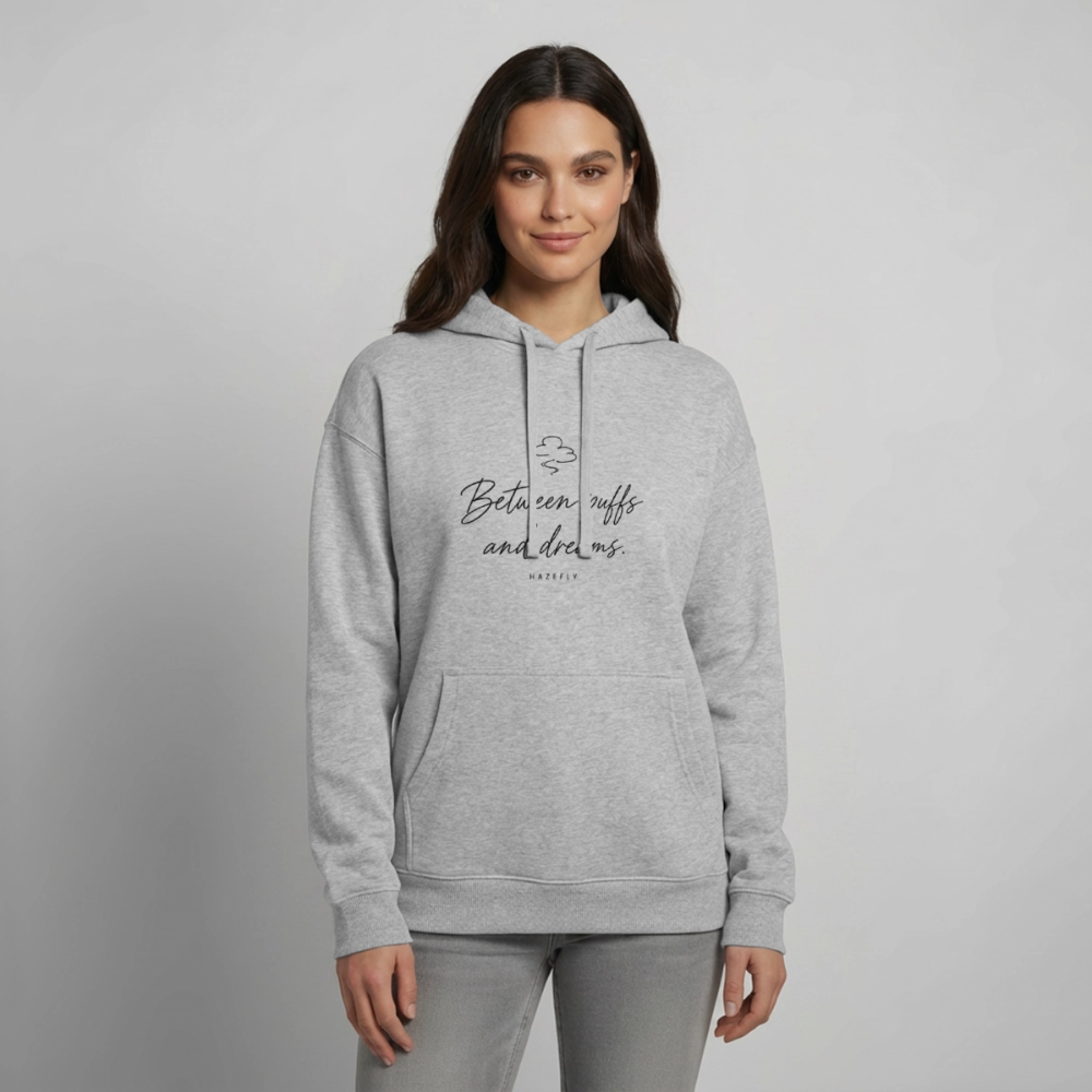 PUFFS & DREAMS Oversized Unisex Bio-Hoodie - Grau meliert