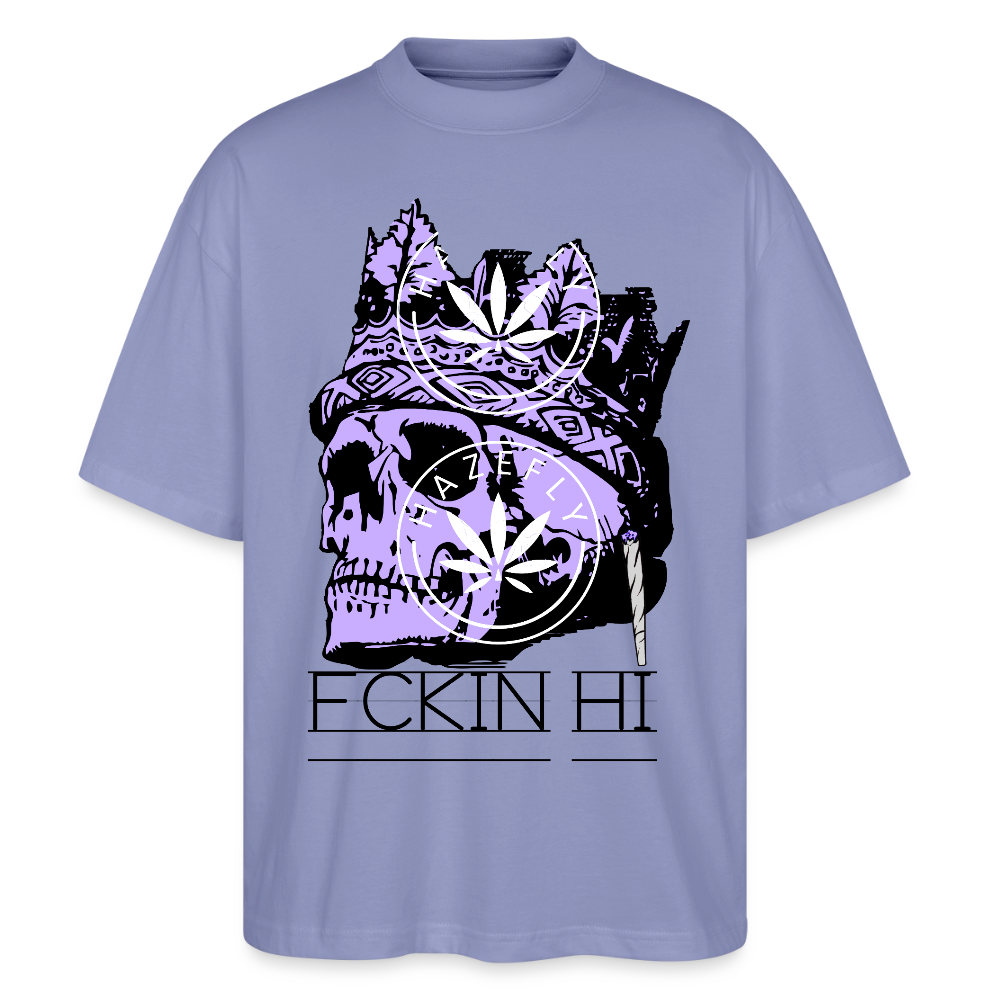 420 SKULL Oversized Unisex Bio T-Shirt - Violett