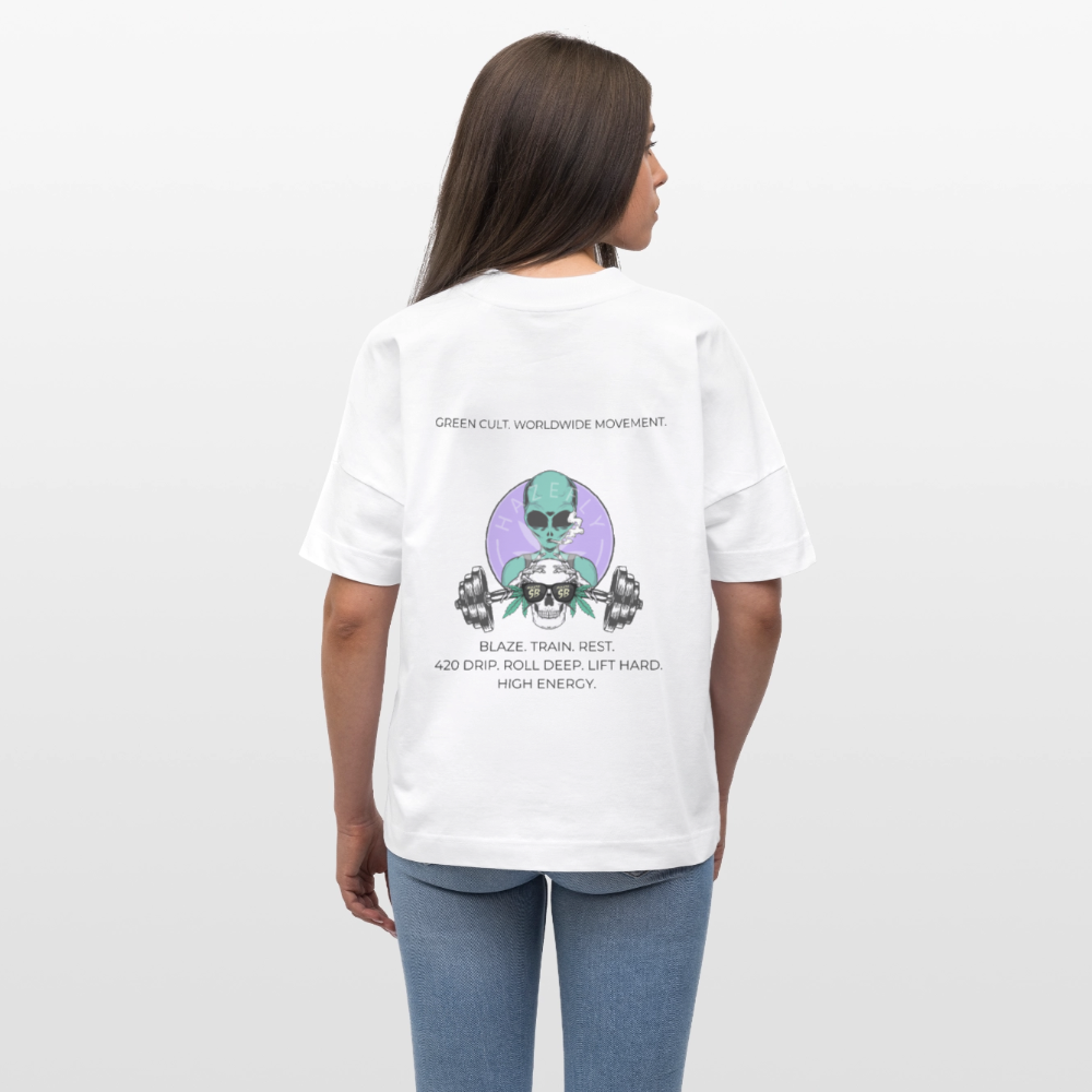 GREEN CULT Oversized Unisex Bio T-Shirt - Weiß