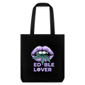 EDIBLE LOVER recycelter Heavyweight Stoffbeutel - Schwarz