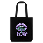 EDIBLE LOVER recycelter Heavyweight Stoffbeutel - Schwarz