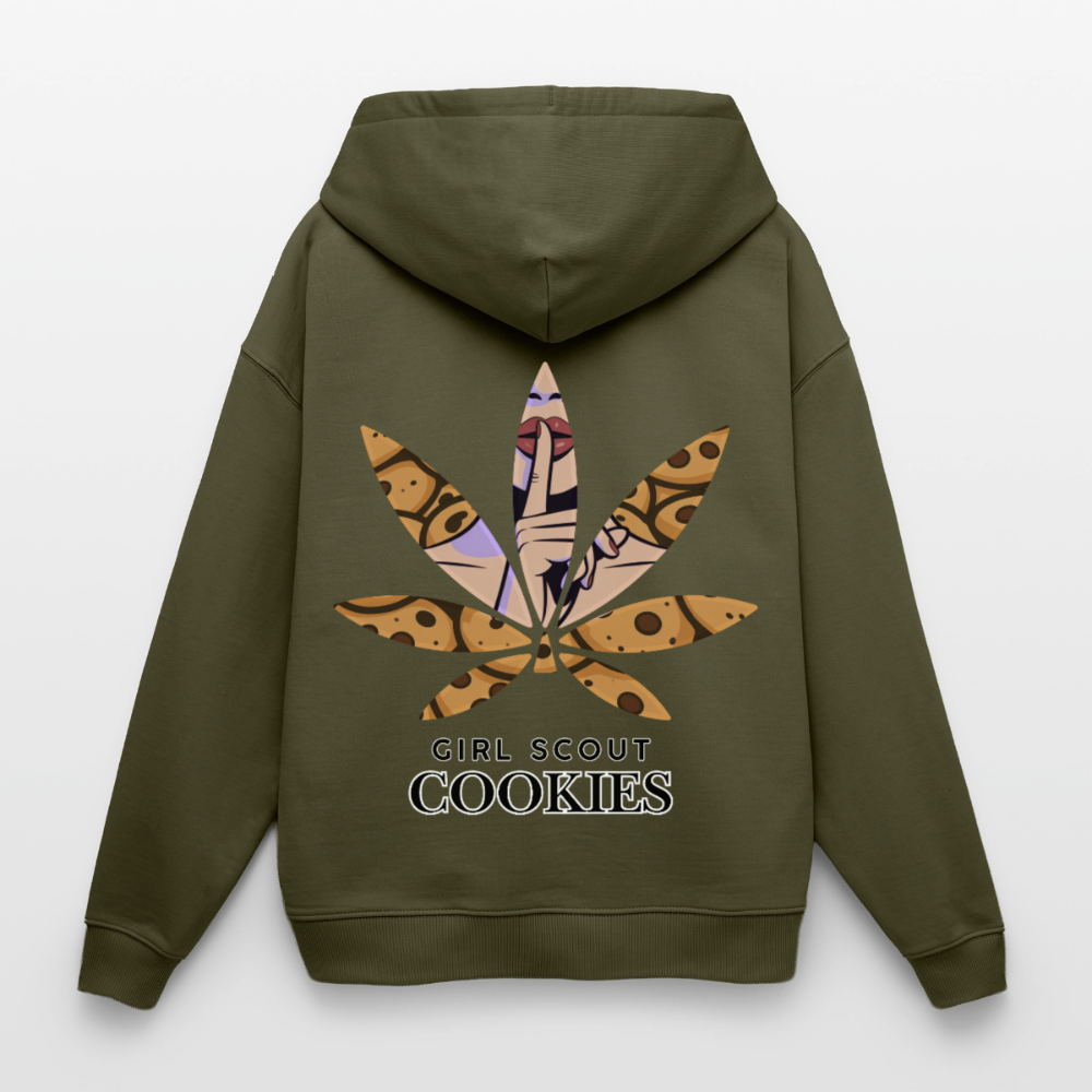 GIRL SCOUT COOKIES Oversized Unisex Bio-Hoodie - Khaki