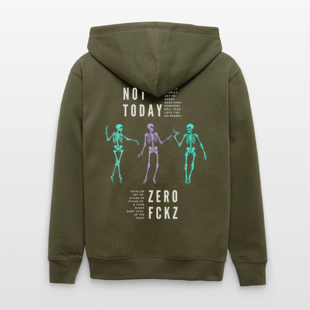 NOT TODAY Unisex Bio-Kapuzenjacke - Khaki