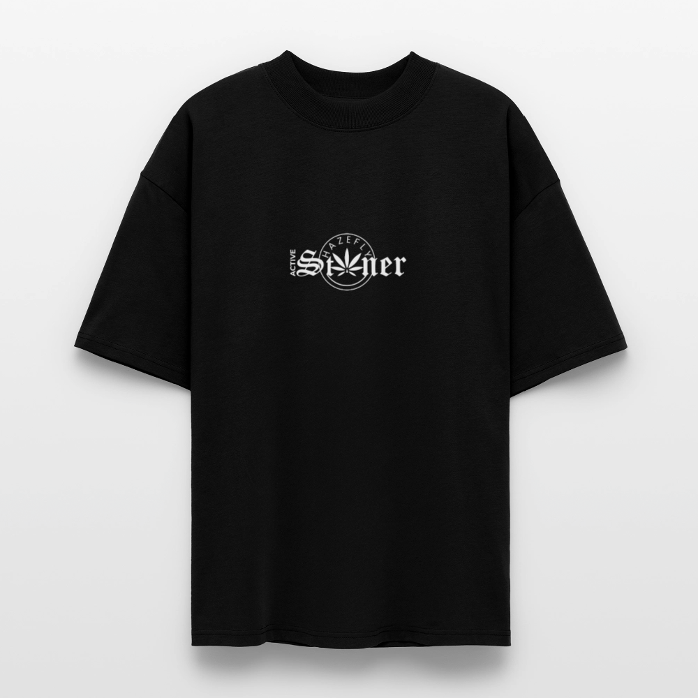 ACTIVE STONER Oversized Unisex Bio T-Shirt - Schwarz