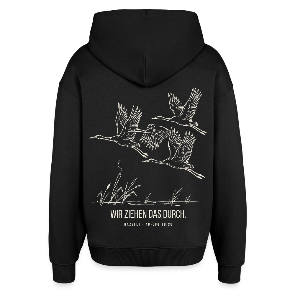 ZUGVOGEL Oversized Unisex Bio-Hoodie - Schwarz