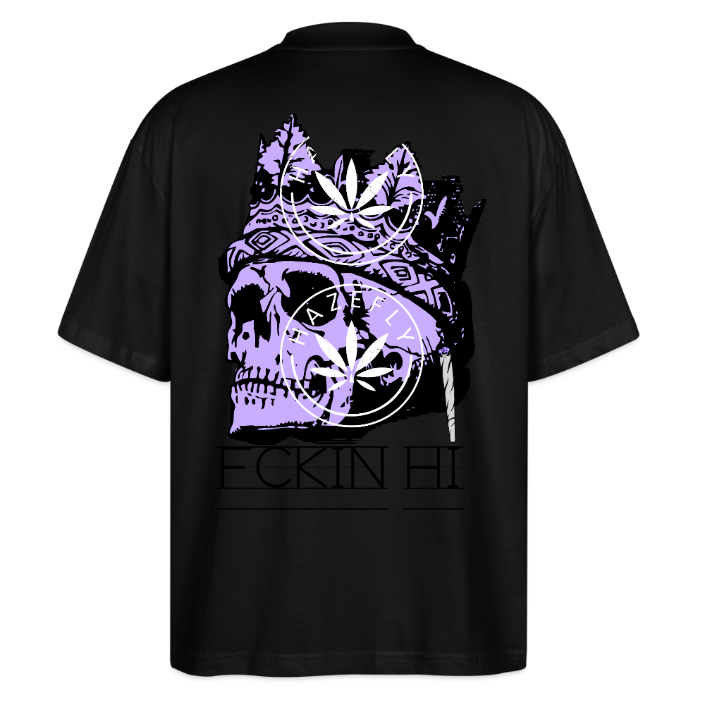 420 SKULL Oversized Unisex Bio T-Shirt - Schwarz