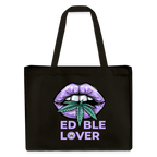 EDIBLE LOVER recycelter Shopping Bag - Schwarz