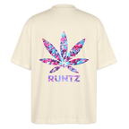 RUNTZ Oversized Unisex Bio T-Shirt - Weißgrau