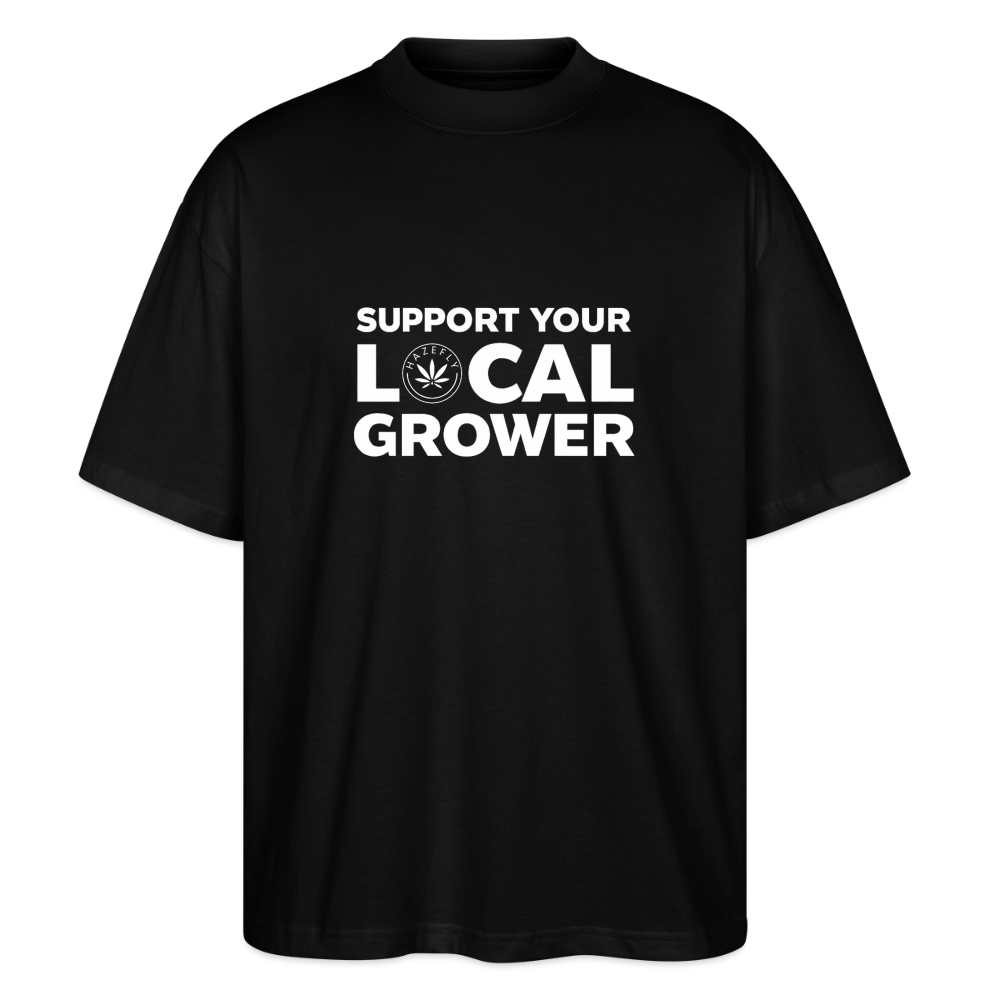 LOCAL GROWER Oversized Unisex Bio T-Shirt - Schwarz