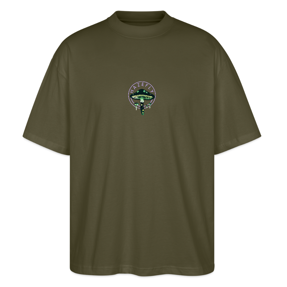 GLOW GARDEN Oversized Unisex Bio T-Shirt - Khaki