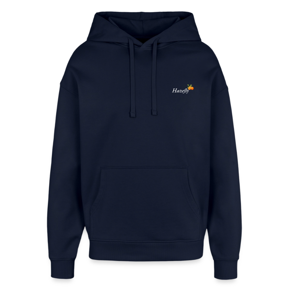 TRUE ORANGE Oversized Unisex Bio-Hoodie - Navy