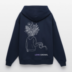 LOVE GROWS II Unisex Bio-Hoodie - Navy