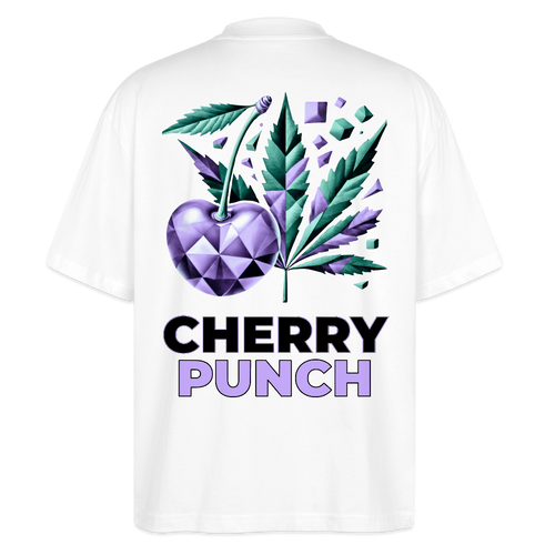 CHERRY PUNCH Oversized Unisex Bio T-Shirt - Weiß