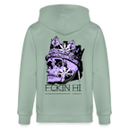 420 SKULL Unisex Bio-Kapuzenjacke - Helles Graugrün