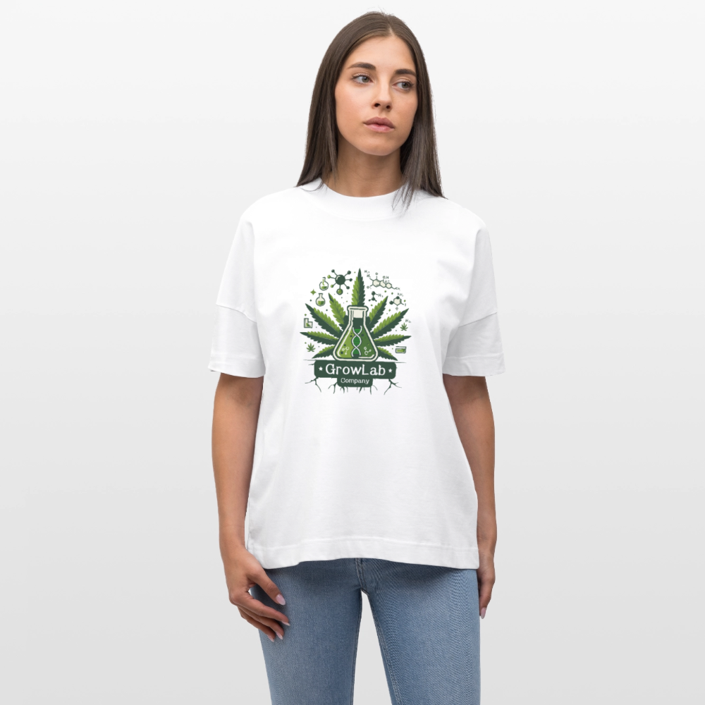 GLOW GARDEN WITH GROWLAB Oversized Unisex Bio T-Shirt - Weiß