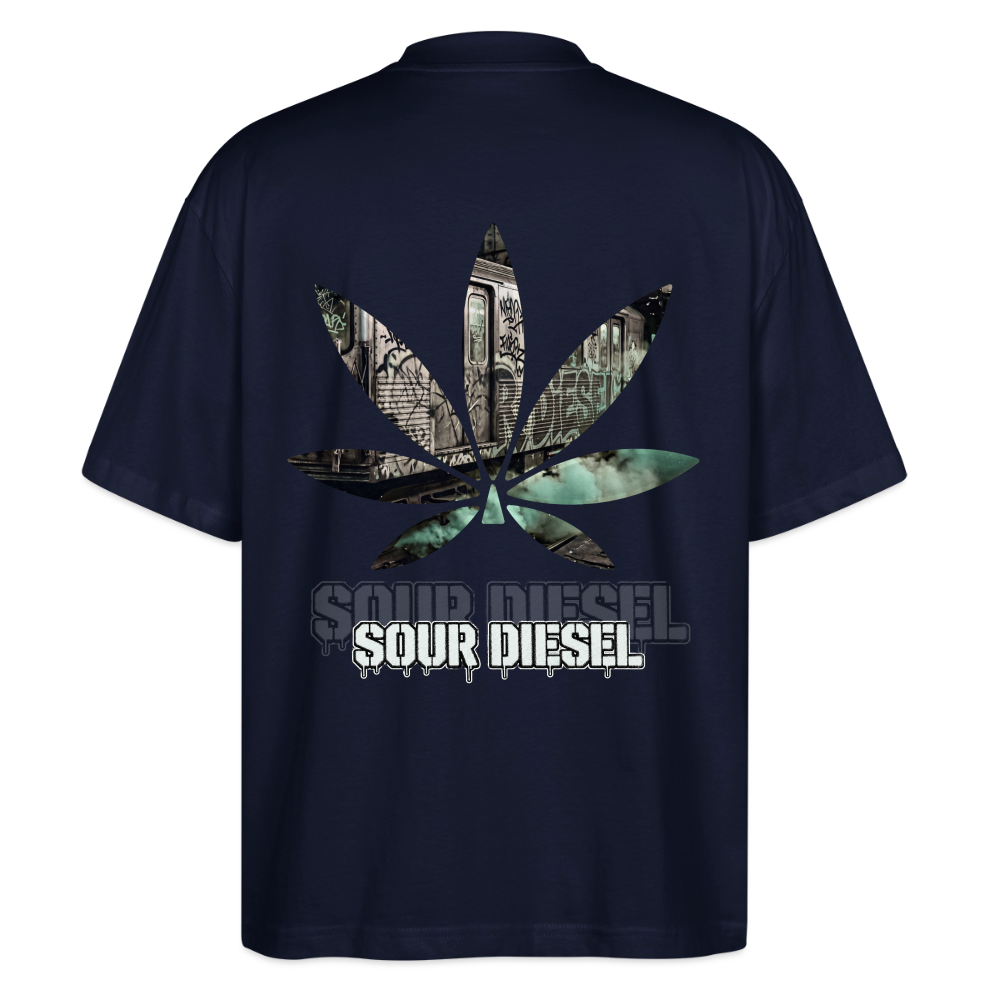 SOUR DIESEL Oversized Unisex Bio T-Shirt - Navy