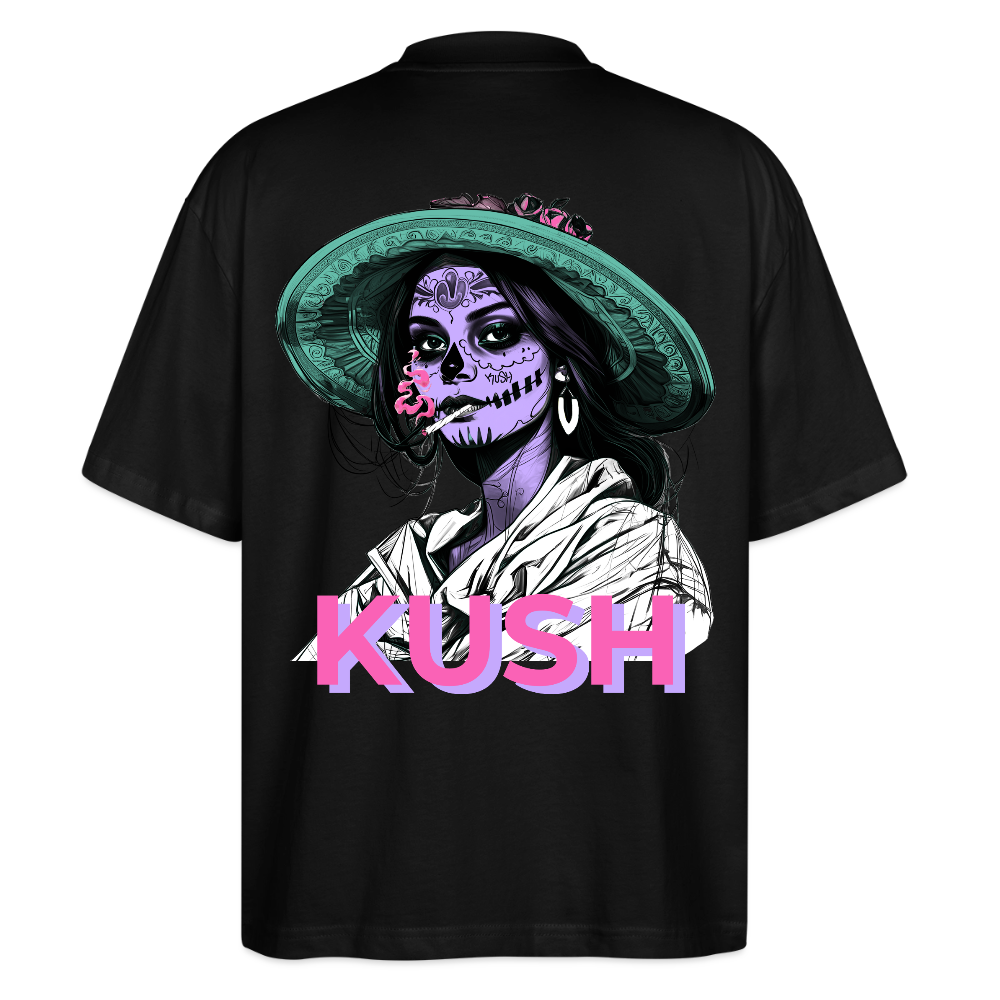 LA CATRINA KUSH Oversized Unisex Bio T-Shirt - Schwarz