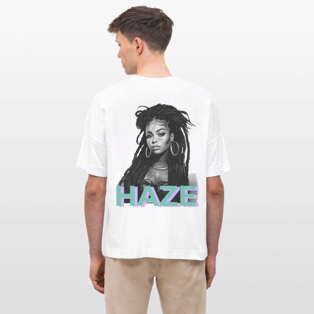 MADAM HAZE Oversized Unisex Bio T-Shirt - Weiß