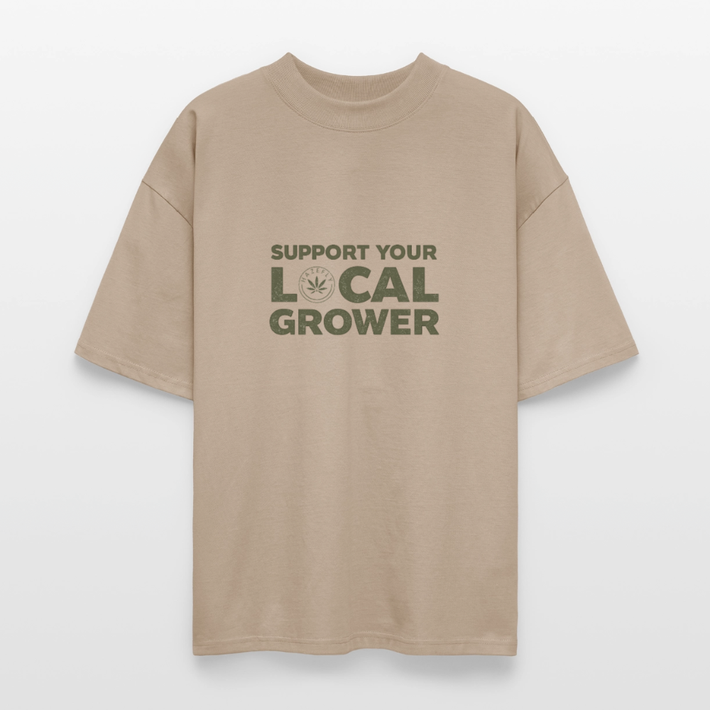 LOCAL GROWER Oversized Unisex Bio T-Shirt - Steingrau