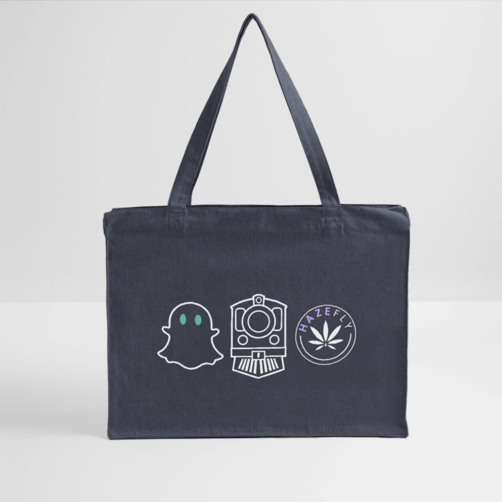 GHOST TRAIN recycelter Shopping Bag - midnight Blue