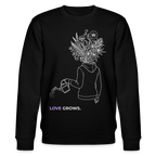 LOVE GROWS I Unisex Bio-Sweatshirt - Schwarz