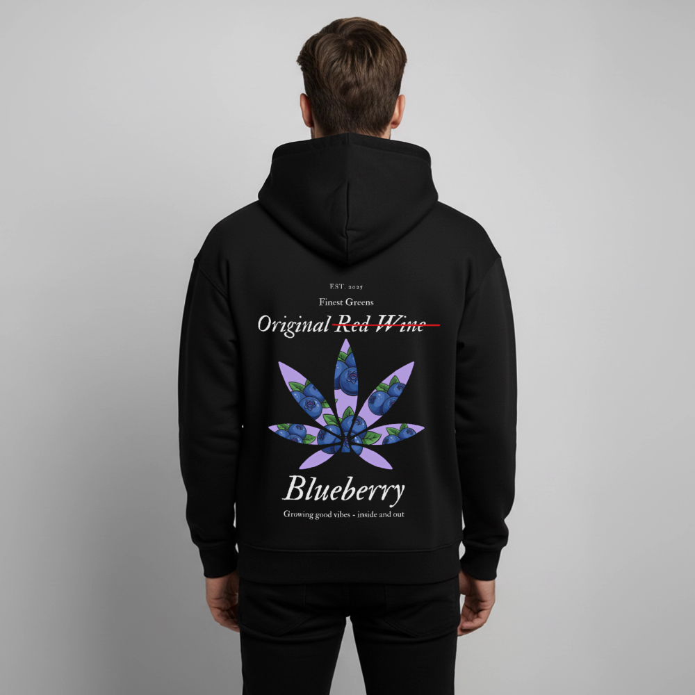 TRUE BERRY Oversized Unisex Bio-Hoodie - Schwarz