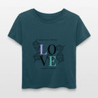 GROW. CHILL. REPEAT. Relaxed Frauen Bio-T-Shirt - Dunkles Petrol