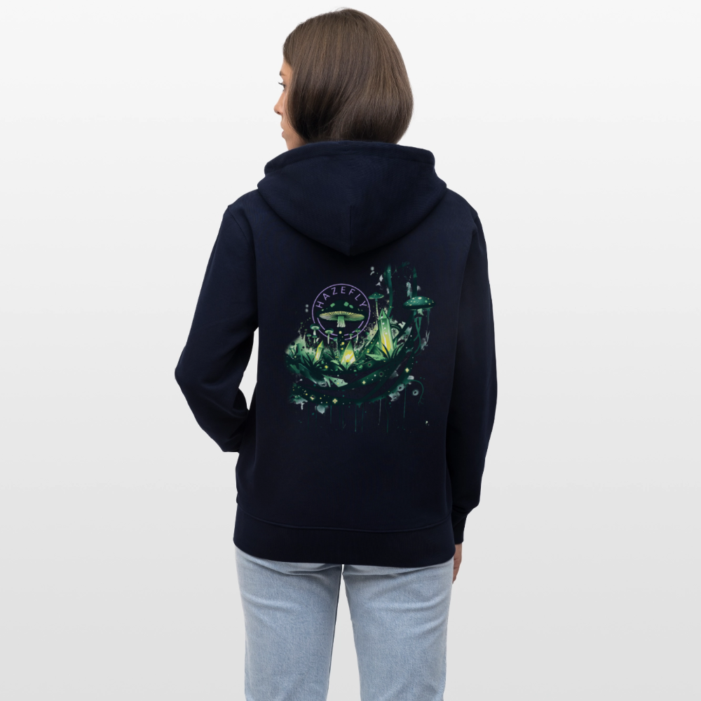 GLOW GARDEN Unisex Bio-Kapuzenjacke - Navy