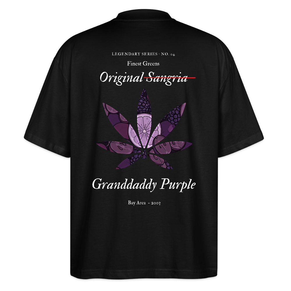 TRUE GRAPE Oversized Unisex Bio T-Shirt - Schwarz