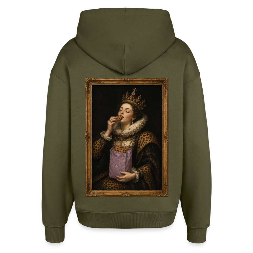 MUNCHIES Oversized Unisex Bio-Hoodie - Khaki