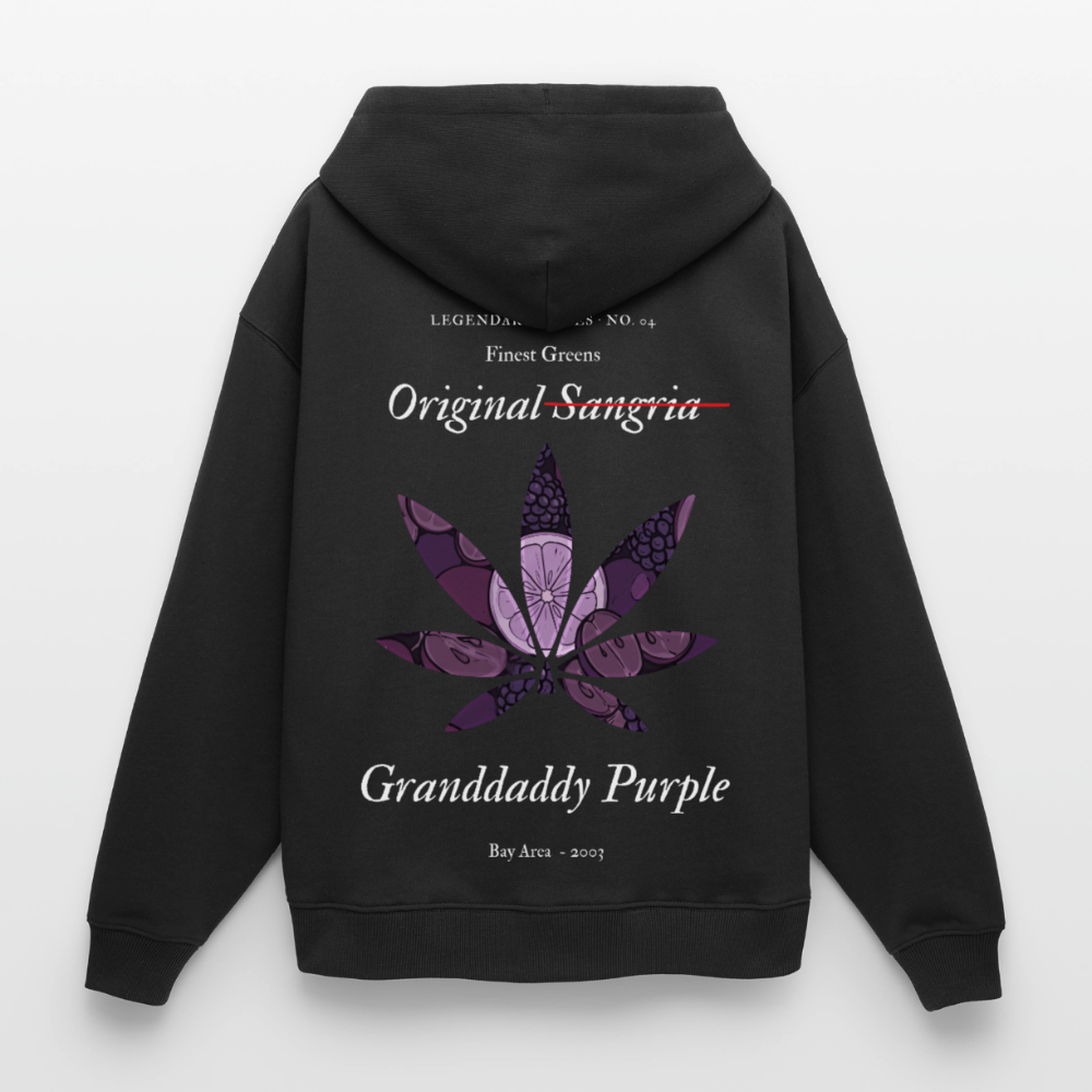 TRUE GRAPE Oversized Unisex Bio-Hoodie - Schwarz