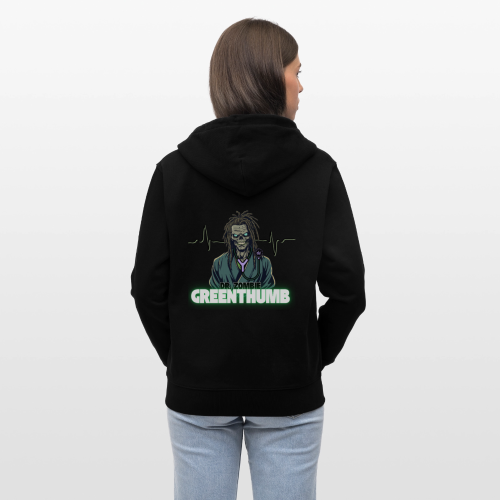 DR. ZOMBIE Unisex Bio-Kapuzenjacke - Schwarz