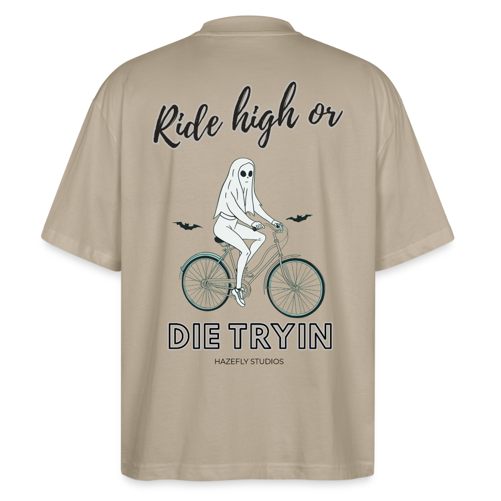 RIDE HIGH Oversized Unisex Bio T-Shirt - Steingrau