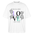 GROW. CHILL. REPEAT. Oversized Unisex Bio T-Shirt - Weiß