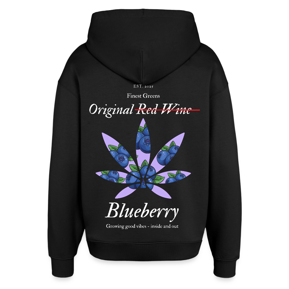 TRUE BERRY Oversized Unisex Bio-Hoodie - Schwarz