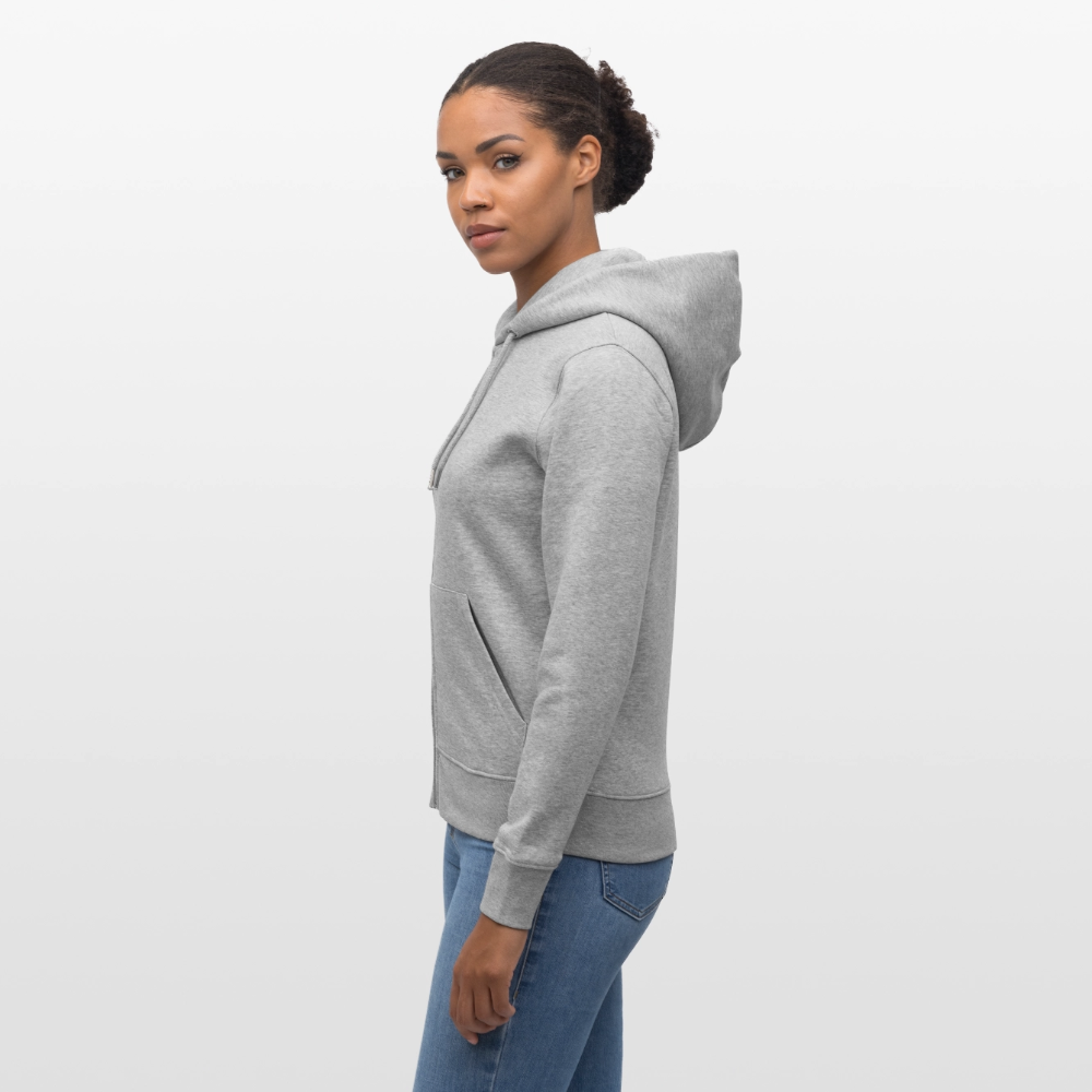 420 SKULL Unisex Bio-Kapuzenjacke - Grau meliert