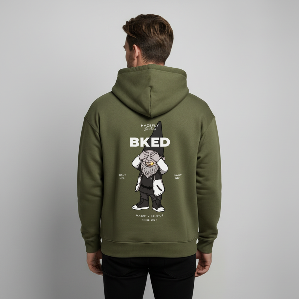 BKED Oversized Unisex Bio-Hoodie - Khaki