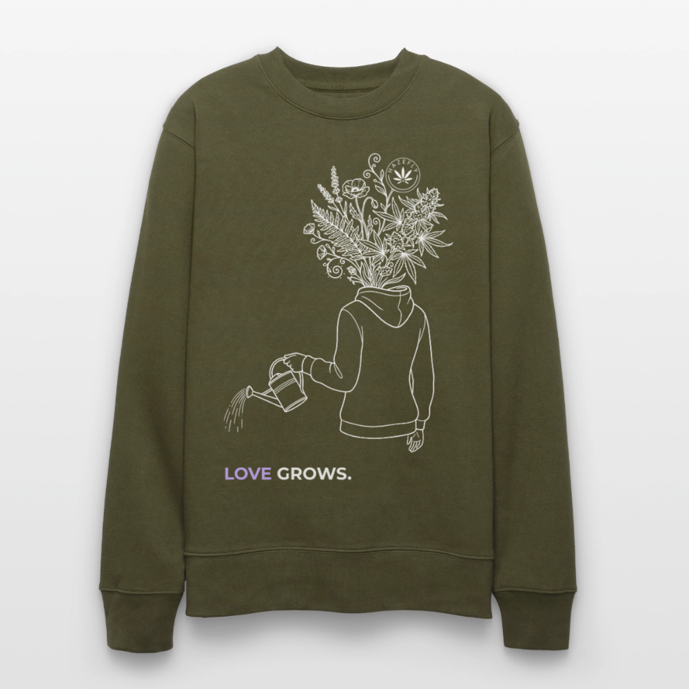 LOVE GROWS I Unisex Bio-Sweatshirt - Khaki